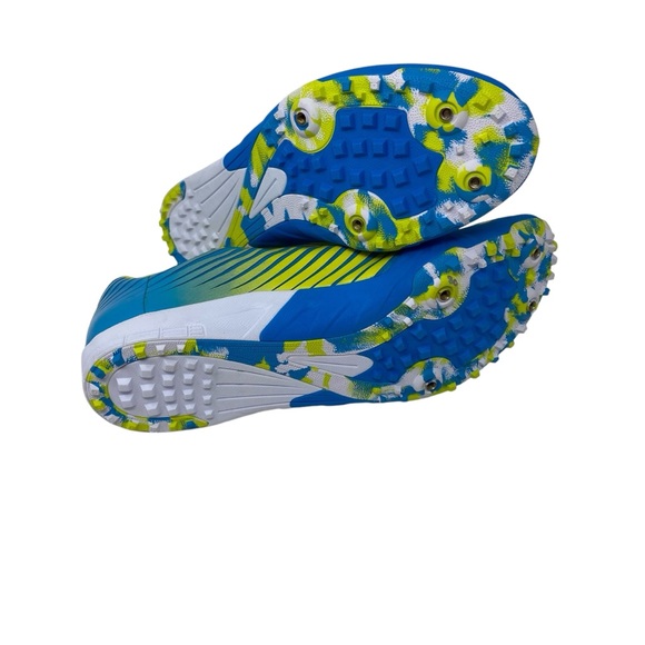 Hoka One One Evo‎ XC Spikes Men’s Size 12 Track Cross Country Blue Citrus Yellow - Picture 6 of 10